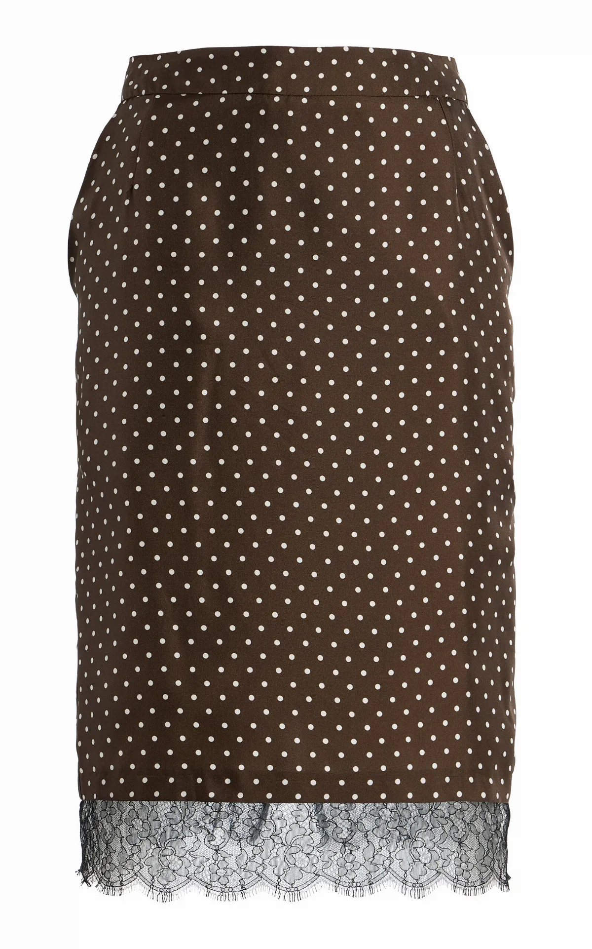 Layla Polka Dot Silk Midi Skirt by Franoise