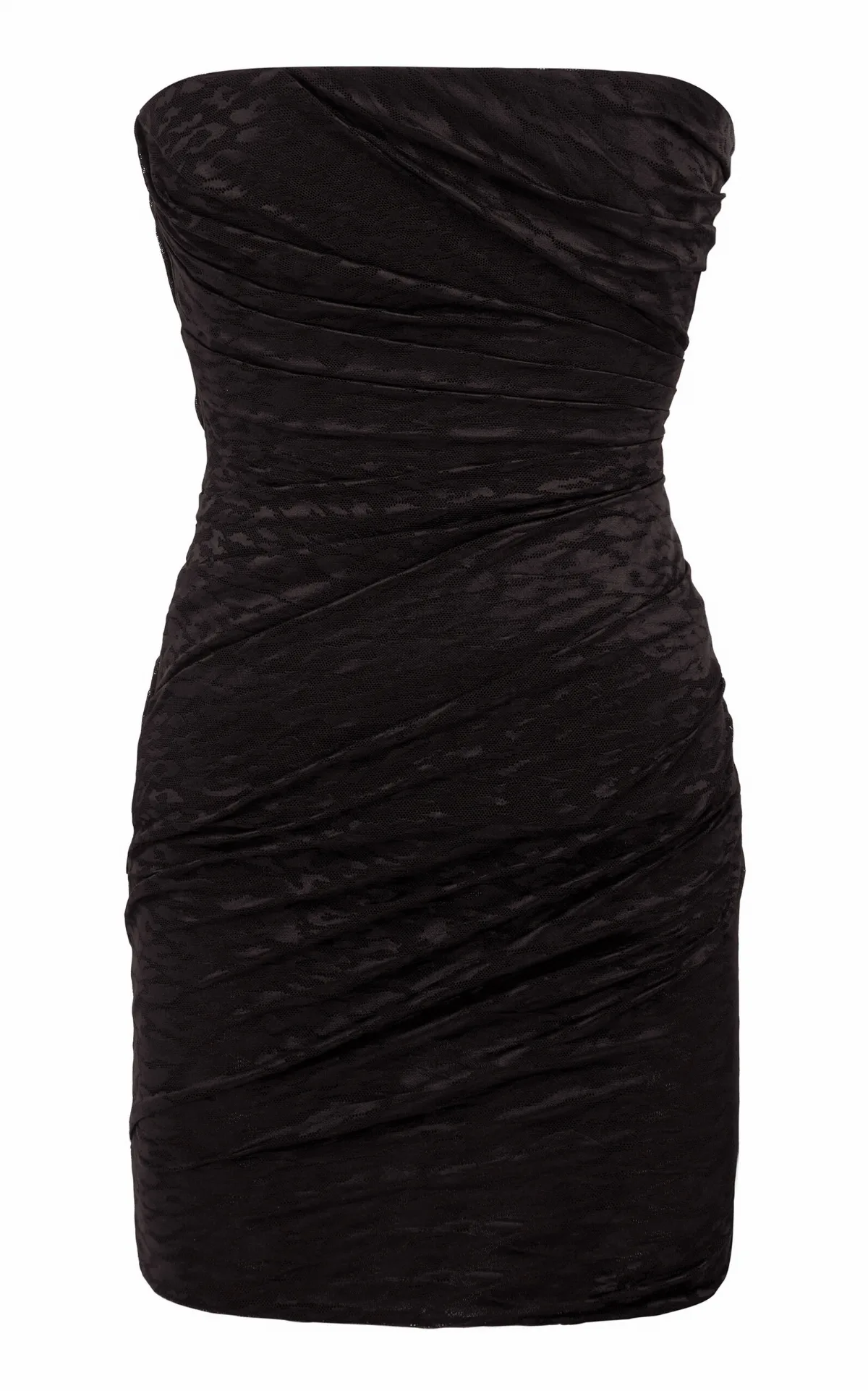 Tucked Leopard Lace Mini Dress