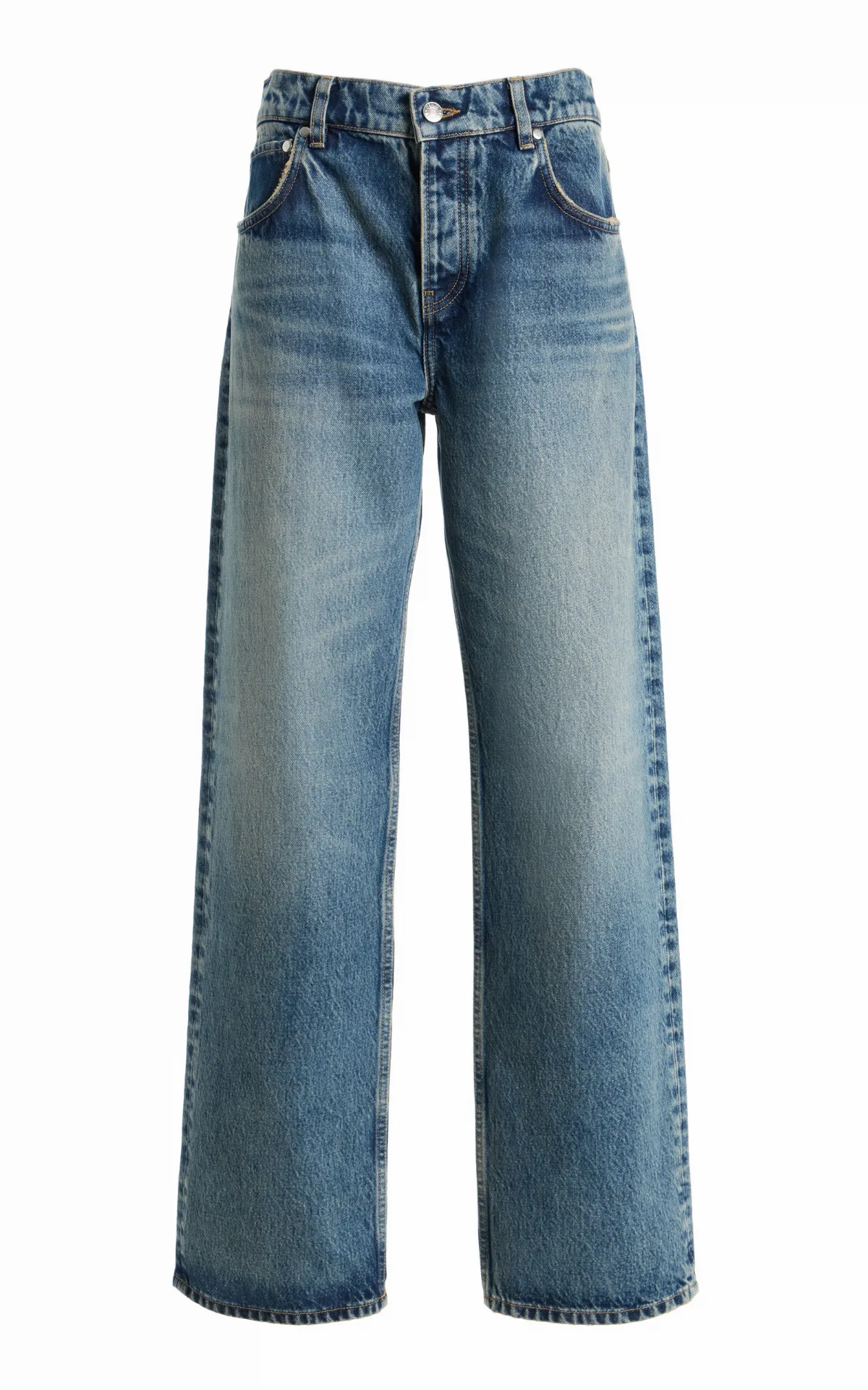 Baggy Rigid Mid-Rise Wide-Leg Jeans