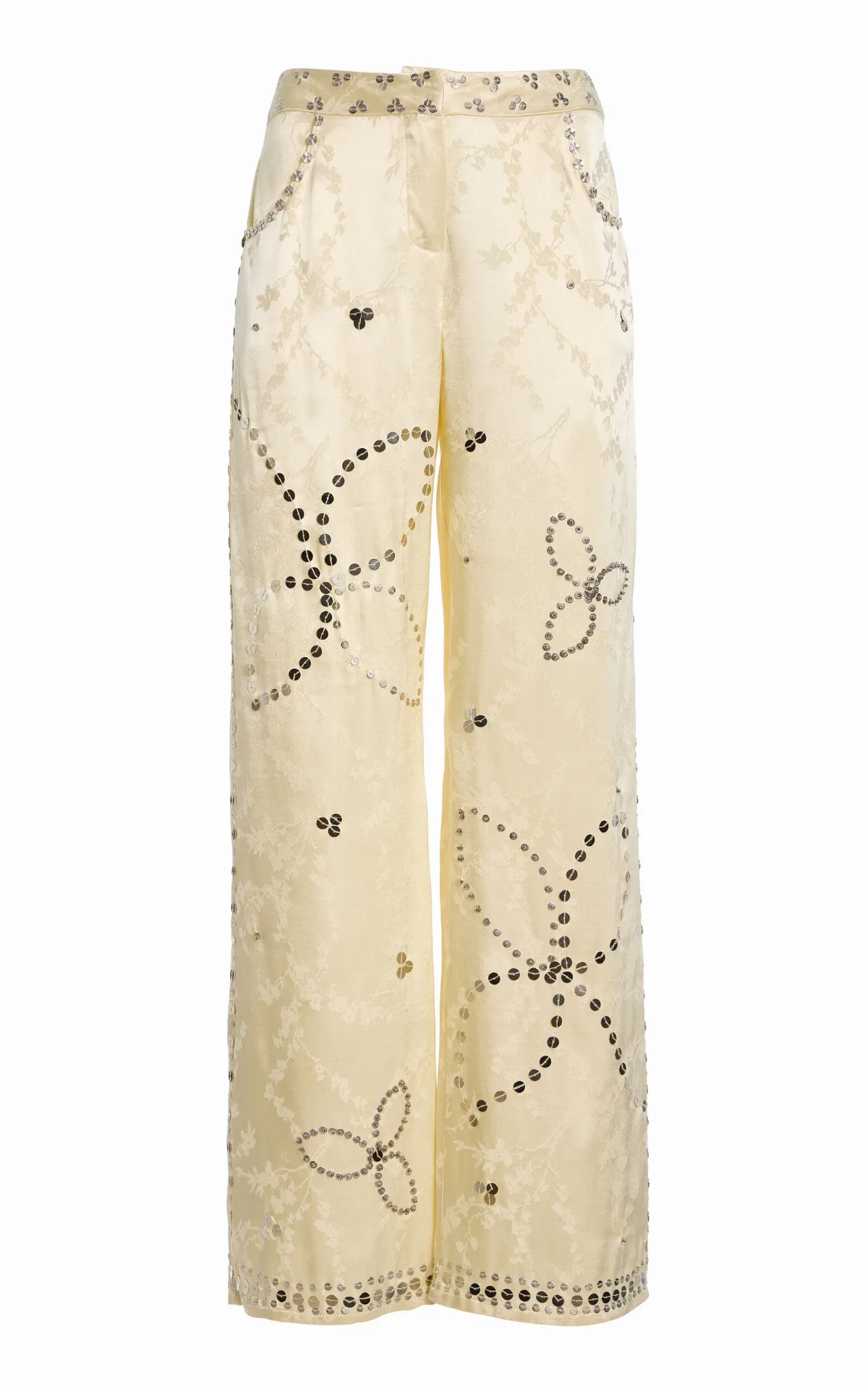 Brity Embellished Straight-Leg Pants by Siedrs