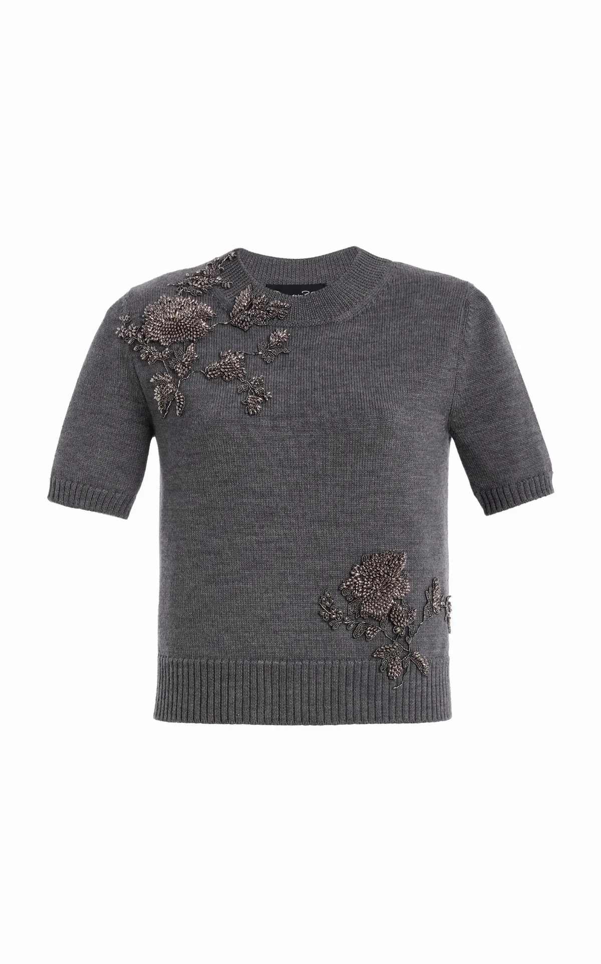 Beaded Wool Top by Oscar de la Renta