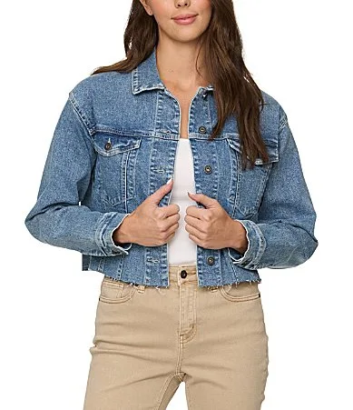 Sidney Cropped Denim Jacket by Flag and Anthem
