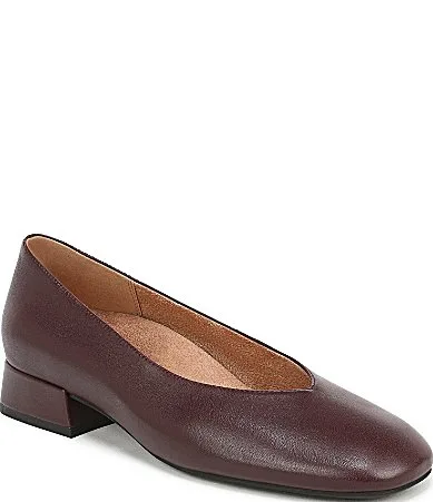 Petra Leather Low Heel Pumps