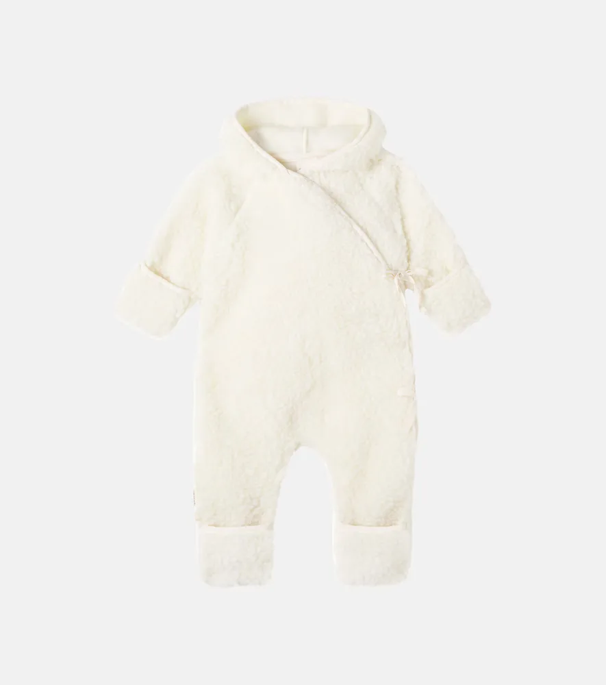 Hooded Wool Teddy Onesie by Binibamba