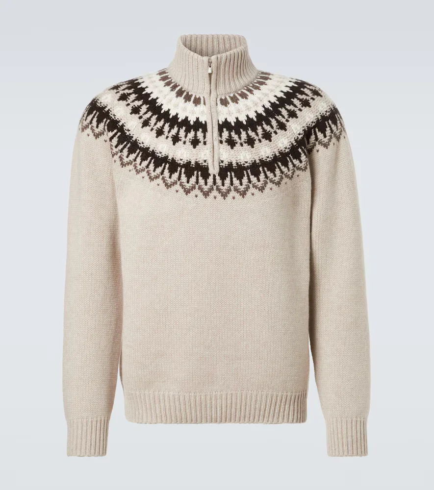 Mr Saint Gervais Cashmere Half-Zip Sweater