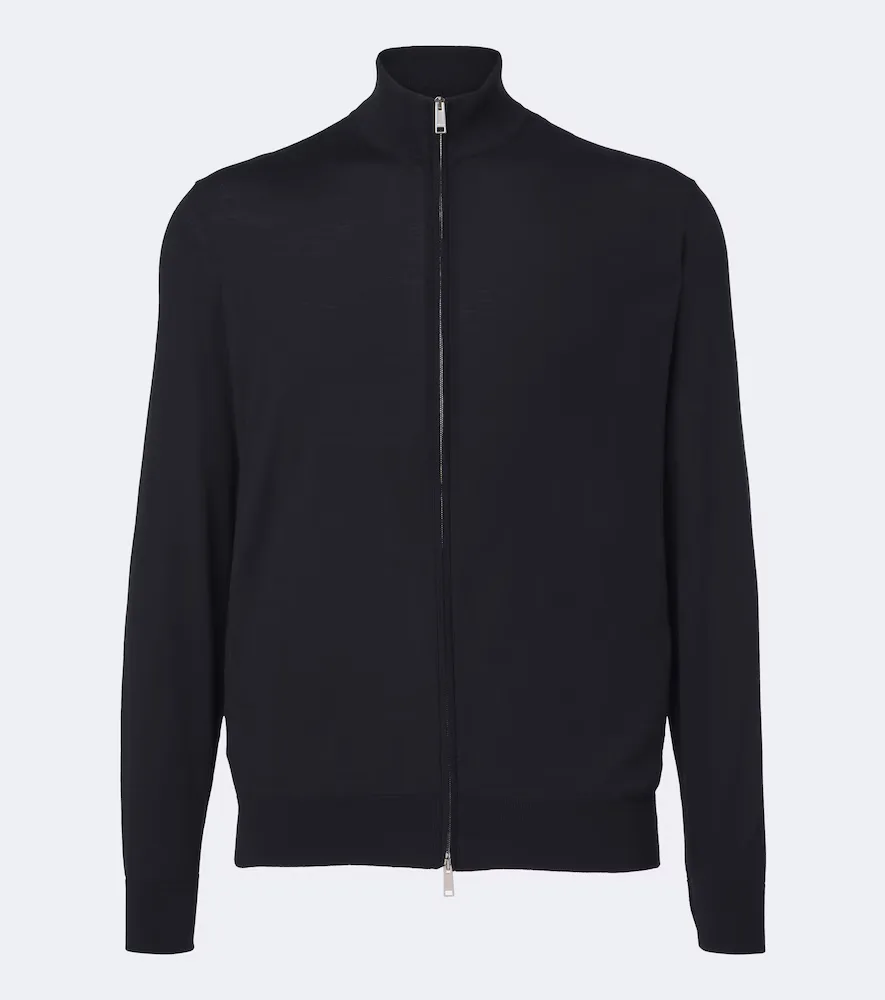 Wool Zip-Up Cardigan by Zegna