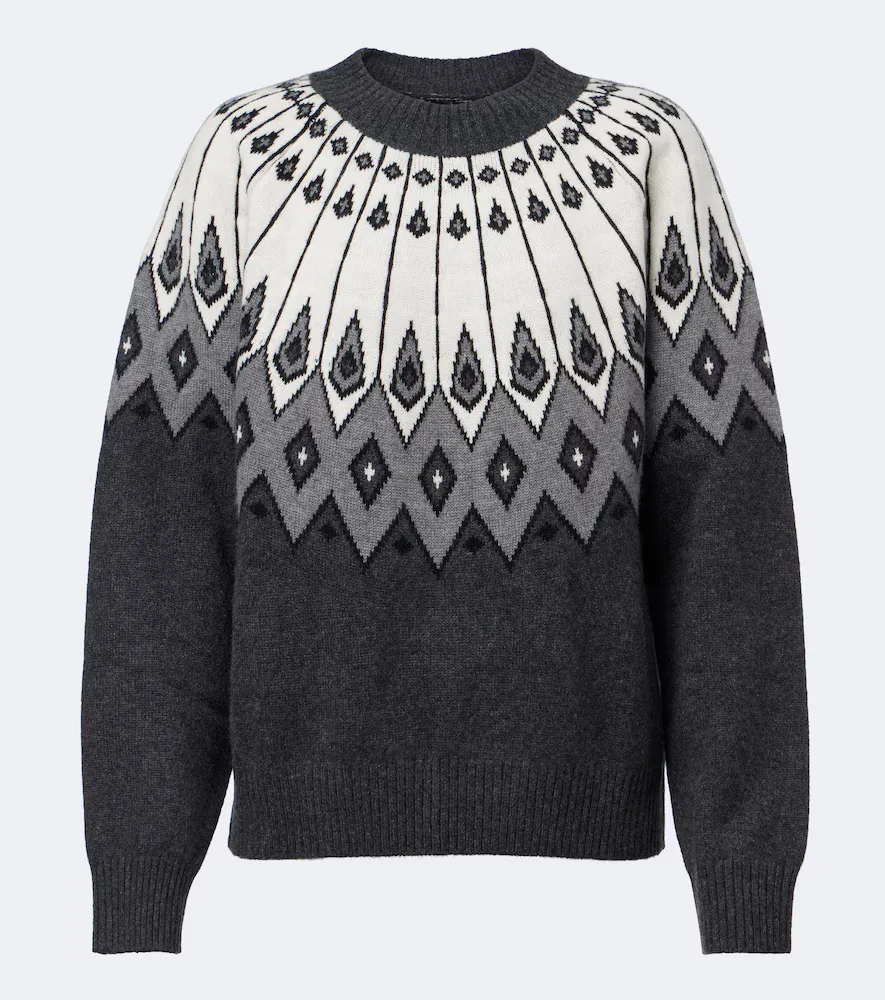 Hans Jacquard Cashmere Sweater by Loulou De Saison