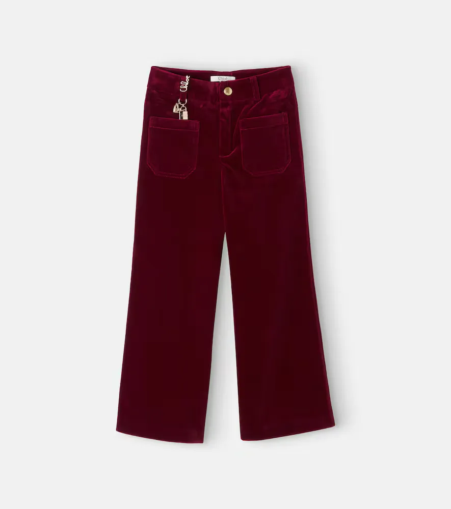 Cotton Velvet Pants by Chloé