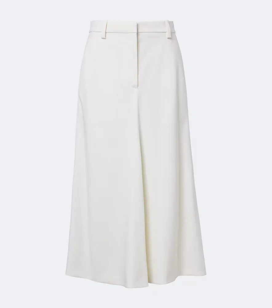 Monili Wool Midi Skirt by Brunello Cucinelli