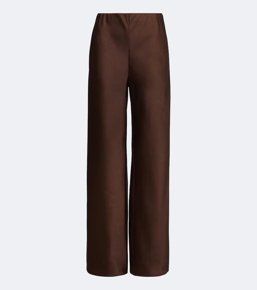 Colette Satin Wide-Leg Pants by Vince
