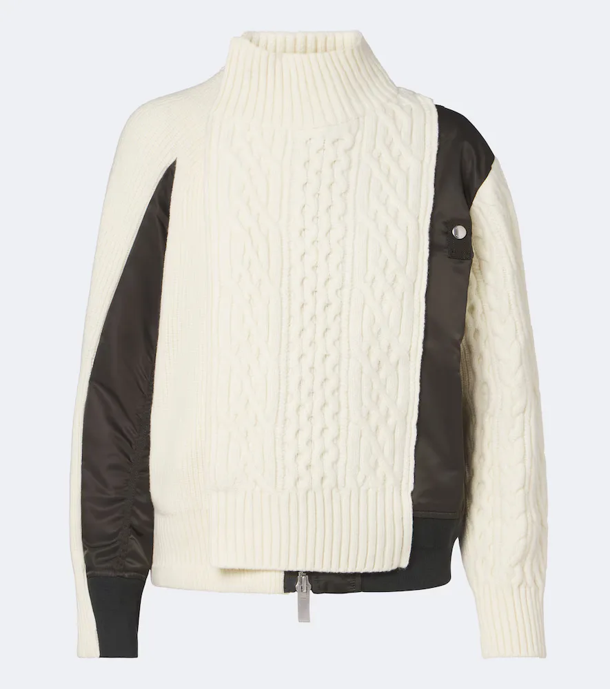 Paneled Wool Jacket by Sacai