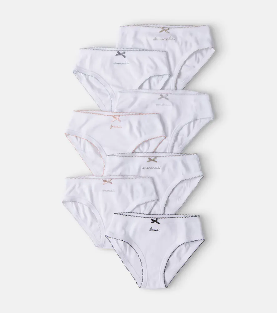 Set of 7 Cotton Jersey Briefs by Bonpoint