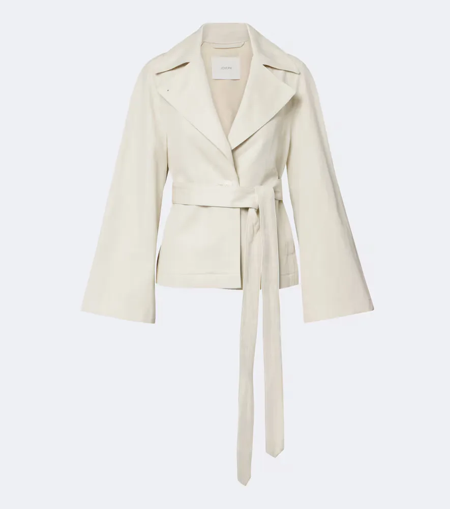 Leda Belted Cotton and Linen Twill Jacket by Joseph