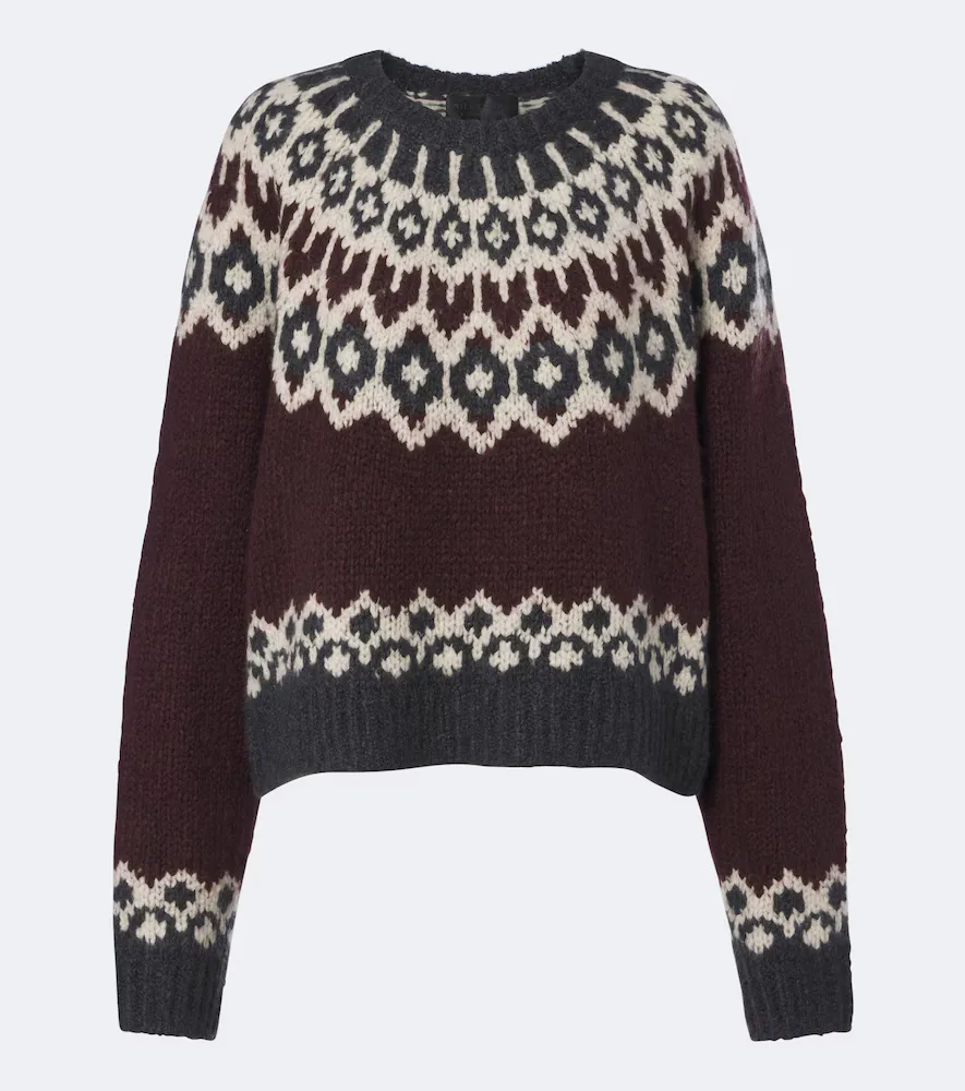 Isaline Fair Isle Cashmere and Silk Sweater by Nili Lotan