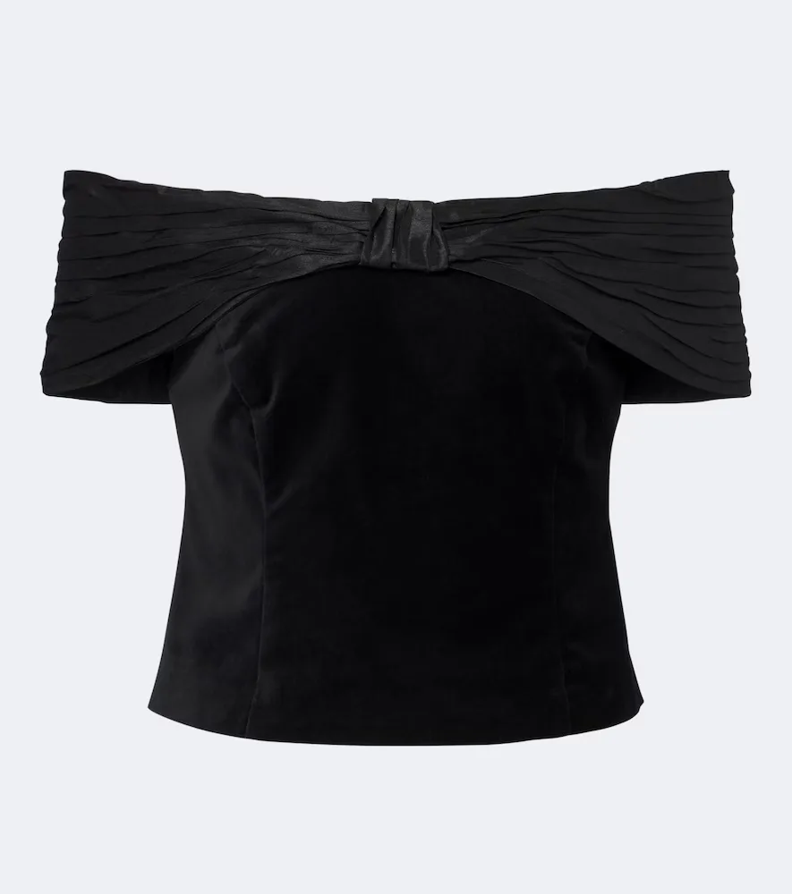 Chime Off-Shoulder Cotton Velvet Top by RIXO