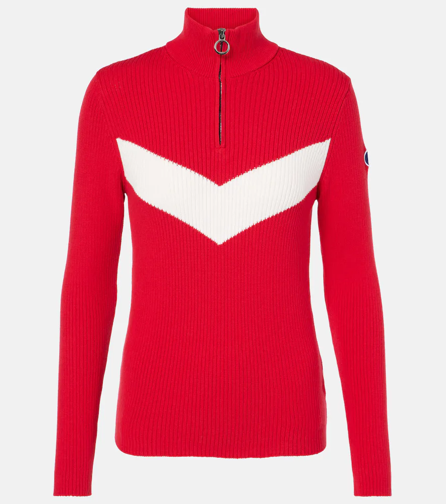 Andromede Ribbed-Knit Half-Zip Sweater by Fusalp