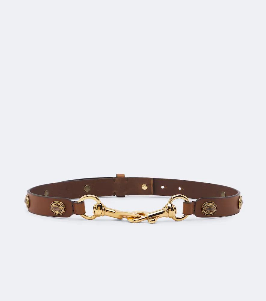 Studded Leather Belt by ETRO