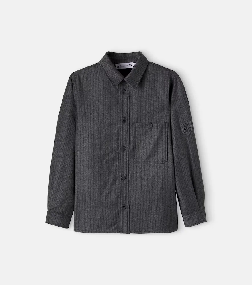 Mihal Pinstriped Wool Shirt by Bonpoint