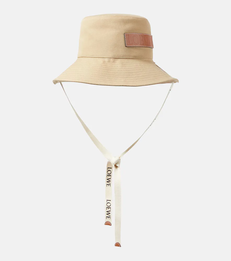 Logo Canvas Bucket Hat by LOEWE