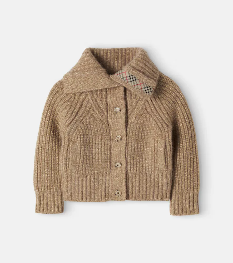 Burberry Check Alpaca and Wool-Blend Cardigan by Burberry