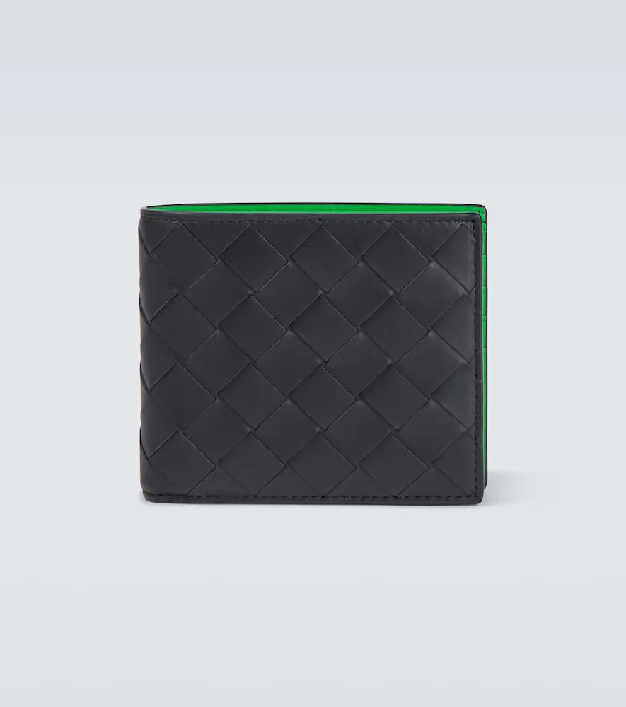 Intrecciato Leather Bifold Wallet by Bottega Veneta