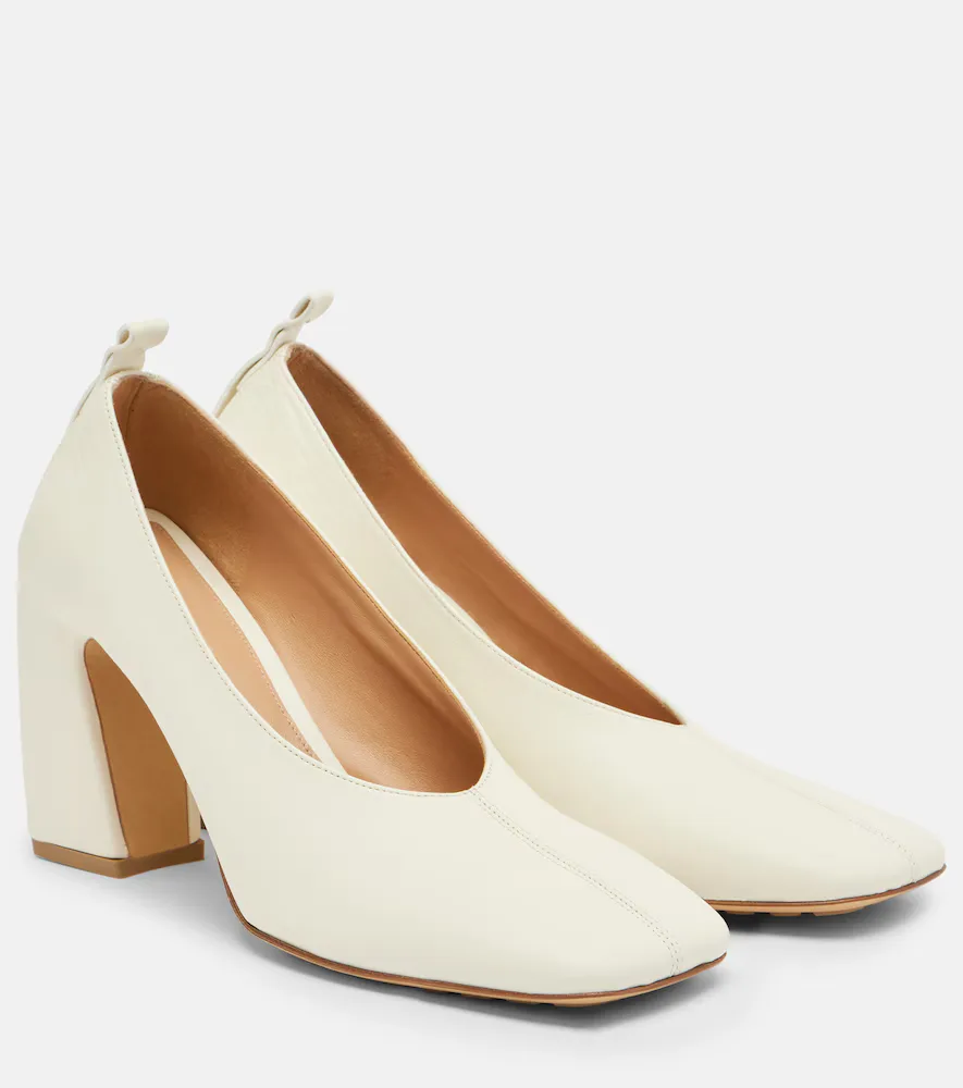 Allegra Leather Pumps by Bottega Veneta