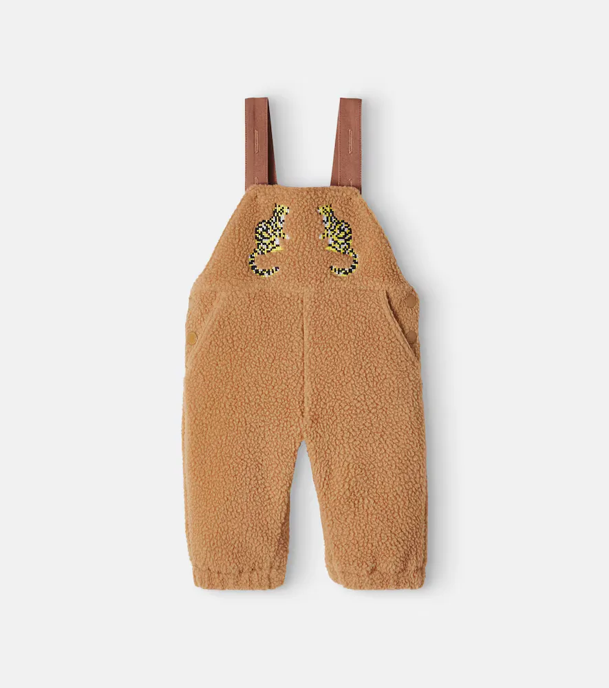 Embroidered Teddy Fleece Dungaree by Stella McCartney