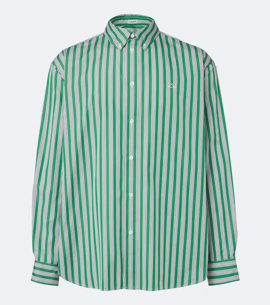Double L Striped Cotton Poplin Shirt