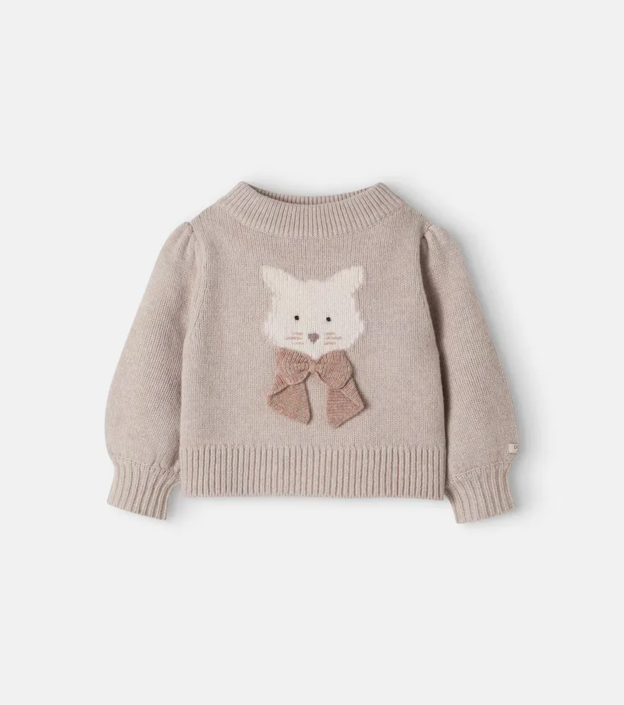 Denna Intarsia Wool Sweater by Donsje