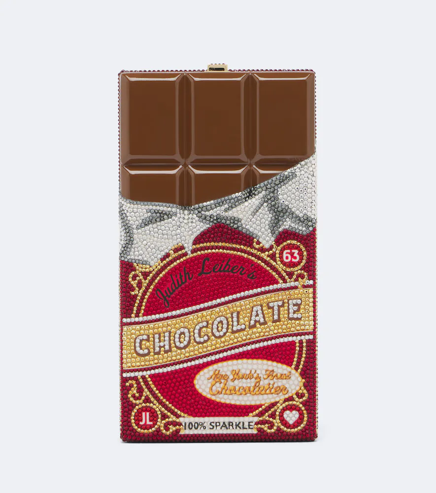Candy Bar Milk Chocolate Embellished Clutch by Judith Leiber