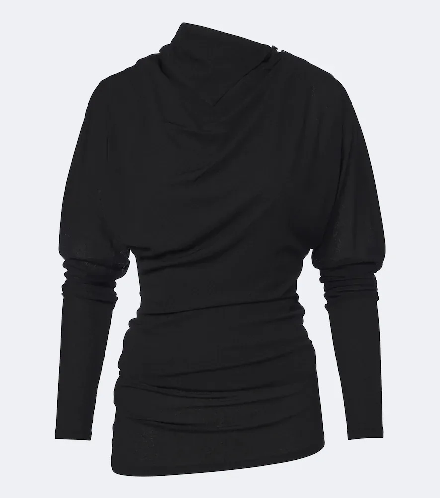 Golda Draped Jersey Top