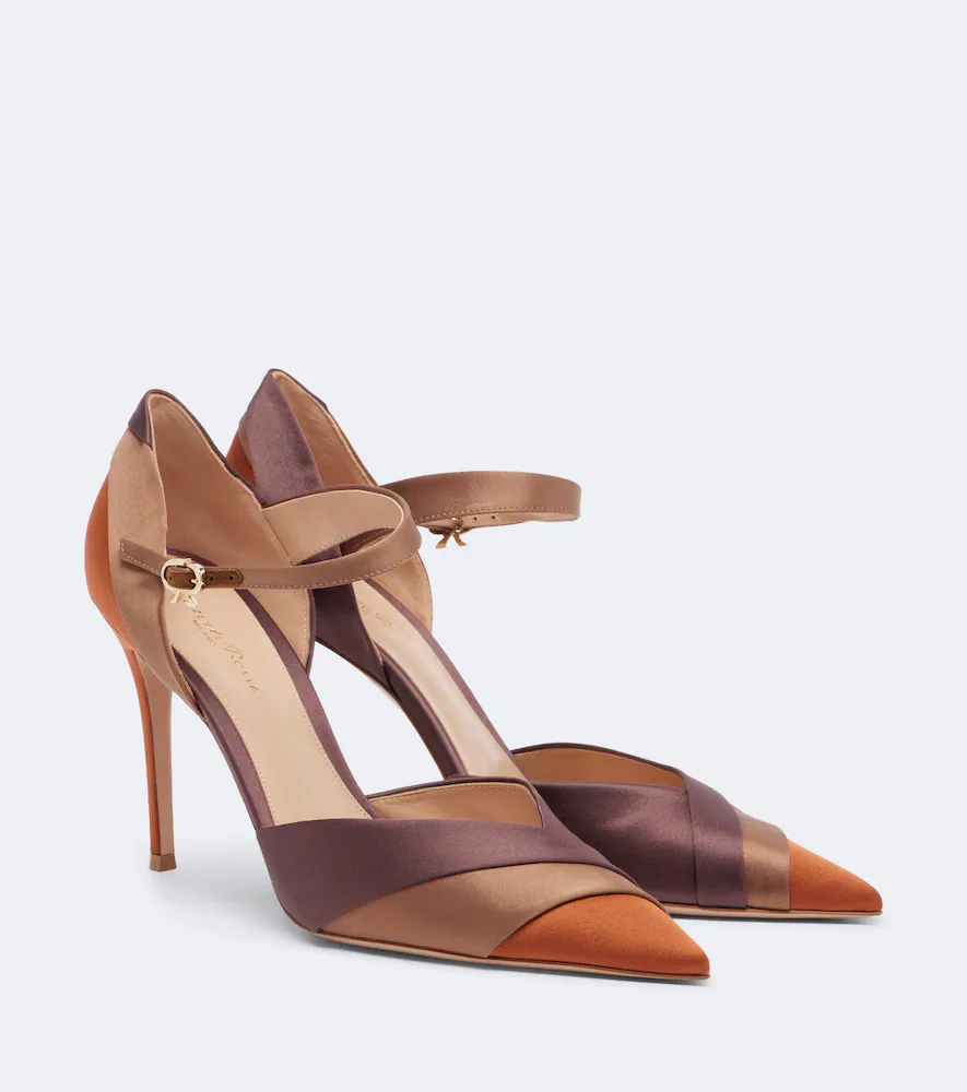 Sofia D'Orsay Satin Pumps by Gianvito Rossi