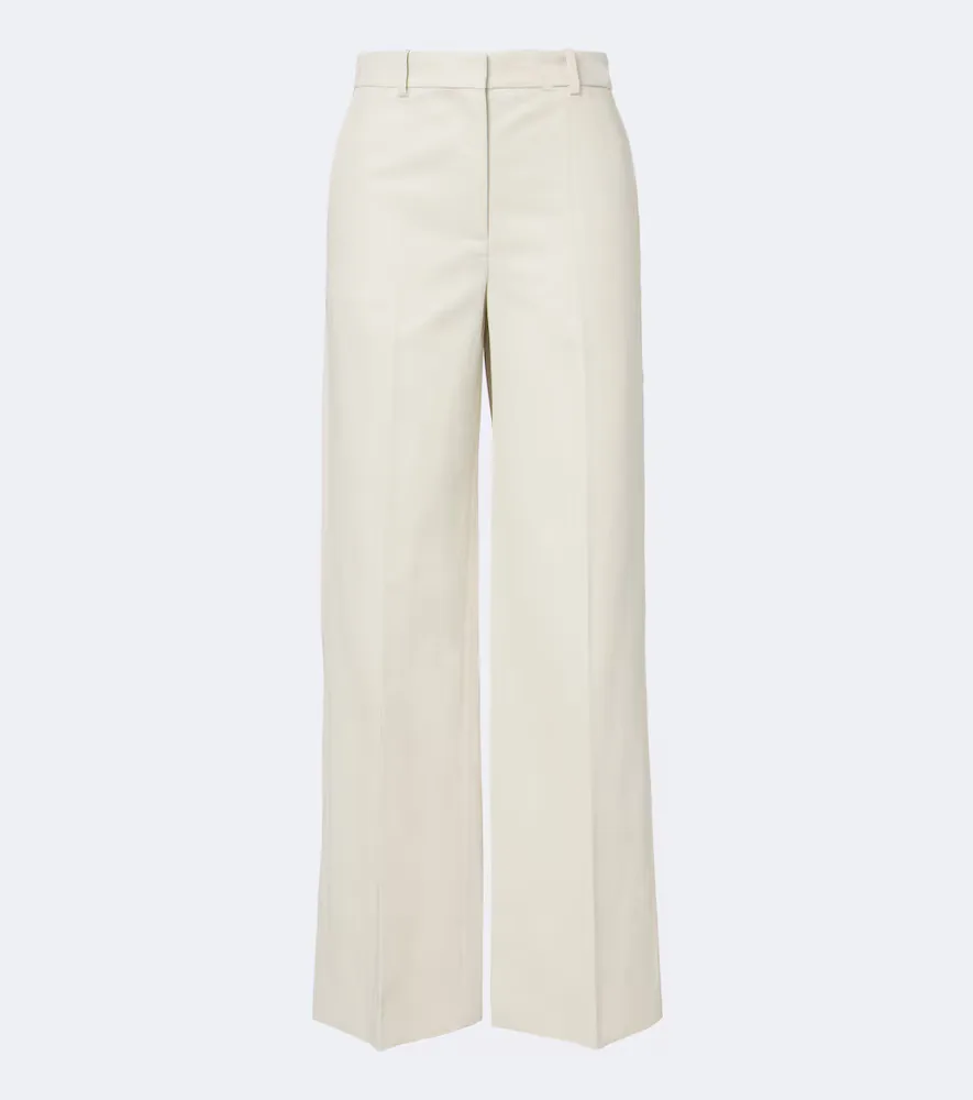 Mitae Cotton and Linen Twill Straight Pants by Joseph