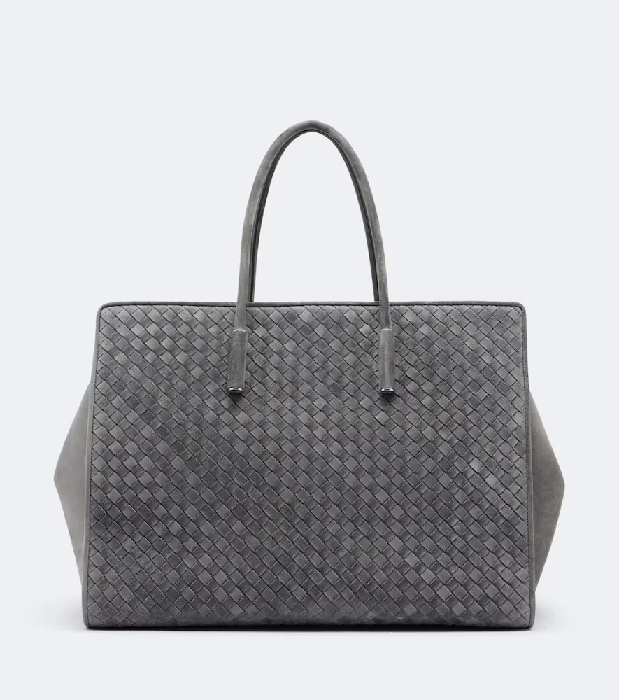 Barbara Large Intrecciato Suede Tote Bag by Bottega Veneta