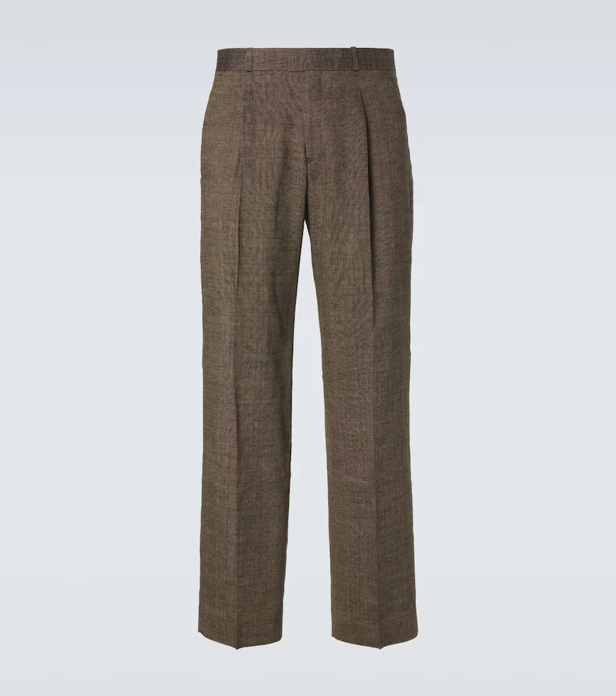 Slack Linen, Silk, and Cotton Straight Pants by Our Legacy