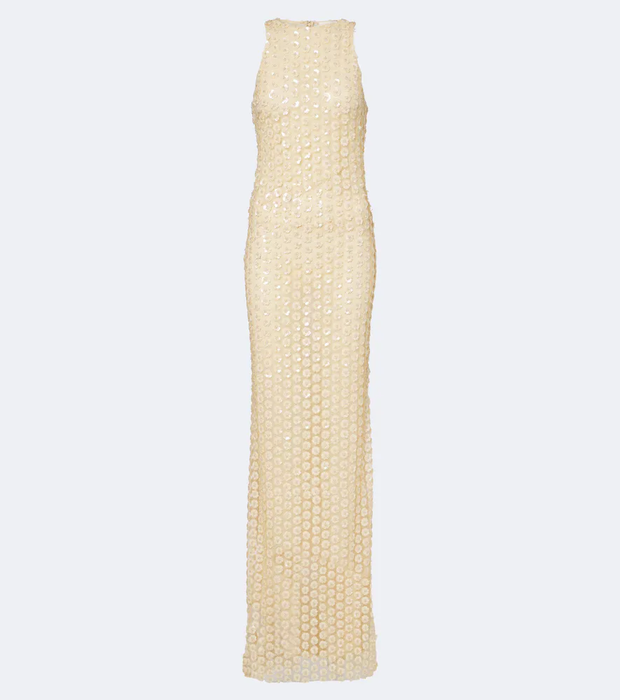 Embellished Mesh Gown by The New Arrivals Ilkyaz Ozel