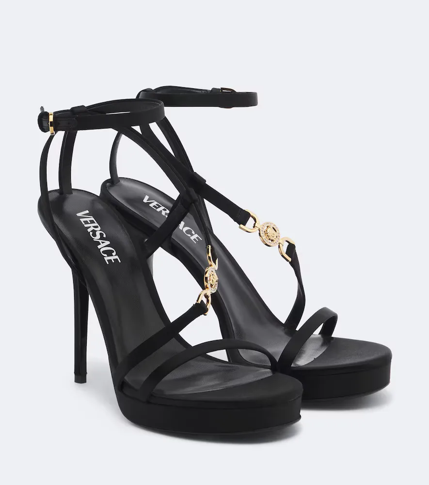 Medusa 95 Satin Sandals by Versace