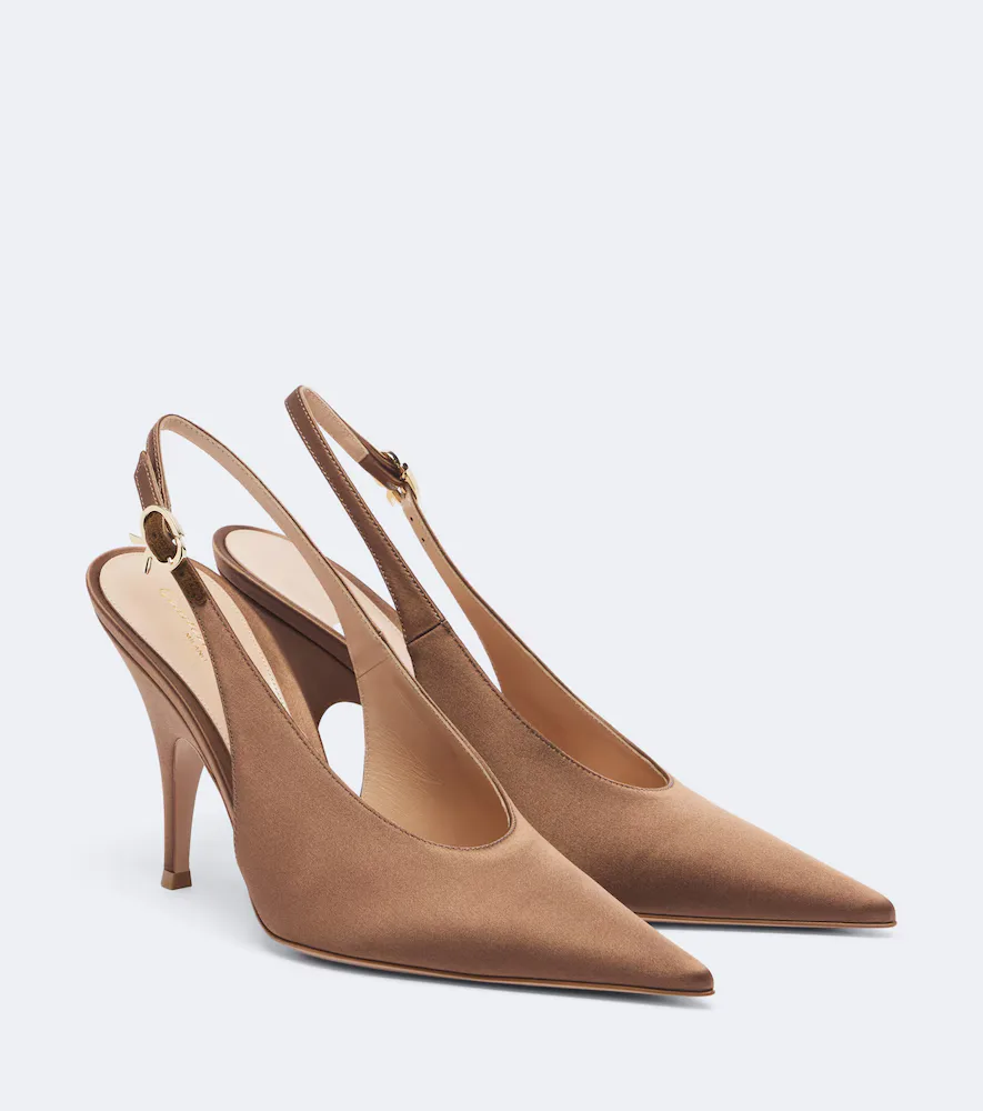 Sofia Satin Slingback Pumps by Gianvito Rossi