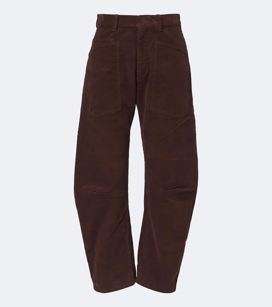 Shon Cotton-Blend Corduroy Barrel-Leg Pants by Nili Lotan