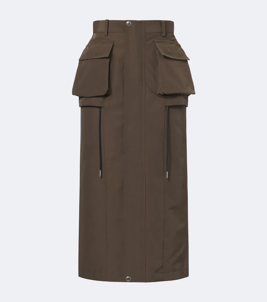 Cotton-Blend Cargo Skirt by Sacai