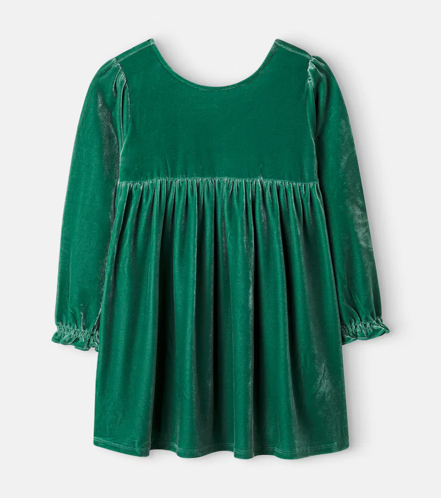 Gia Bow-Detail Velvet Dress by Konges Slojd