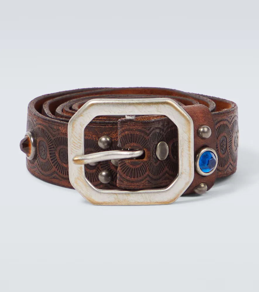 Rasco Embellished Leather Belt by Rrl
