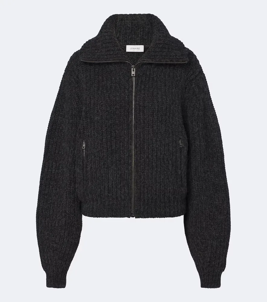 Alpaca and Yak Zip-Up Cardigan by Lemaire
