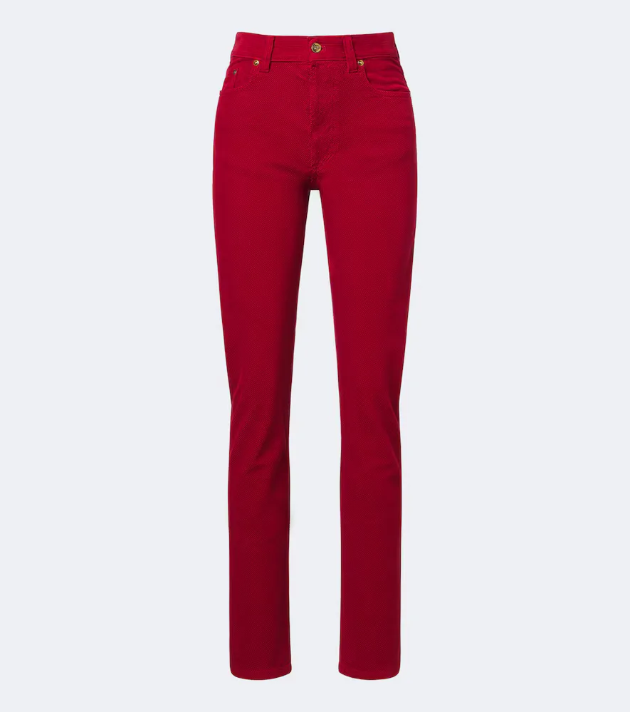 Cotton Corduroy Slim Pants by Versace