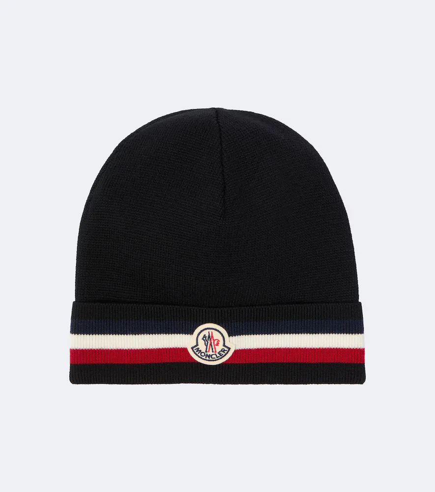 Tricolor Virgin Wool Beanie by Moncler