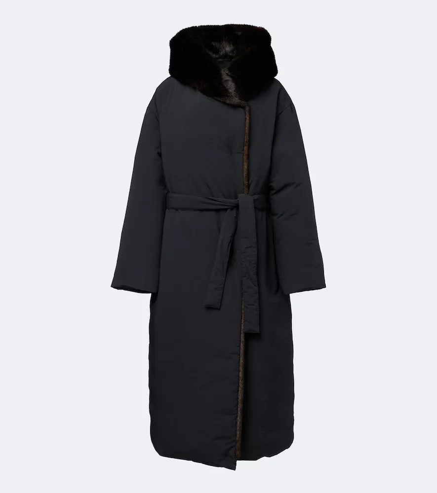 Darcy Belted Down Coat by Loulou De Saison