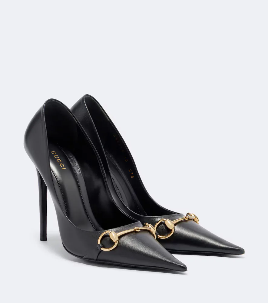 Donna Horsebit Leather Pumps by Gucci
