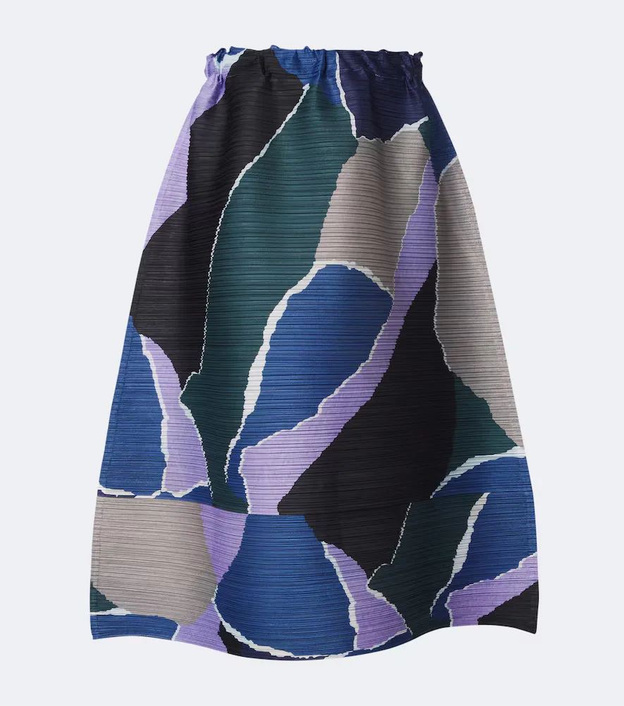 Surprise! Pleated Printed Midi Skirt by Pleats Please Issey Miyake