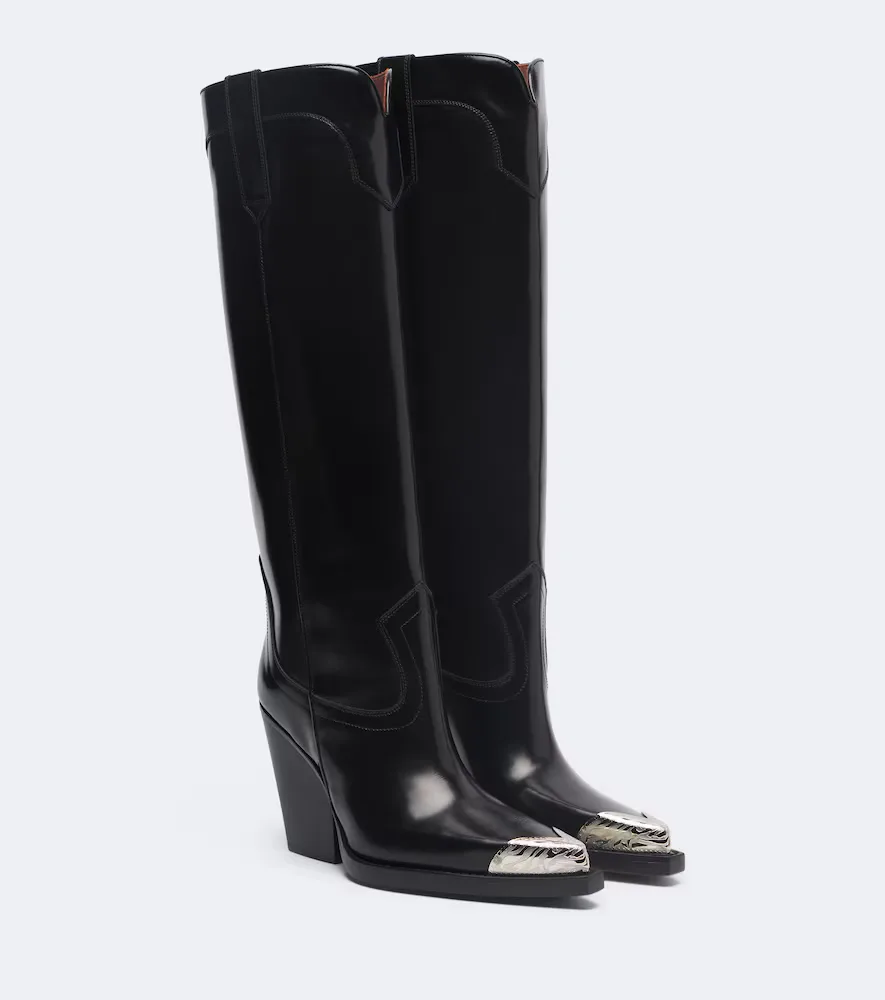 El Dorado Embellished Leather Cowboy Boots