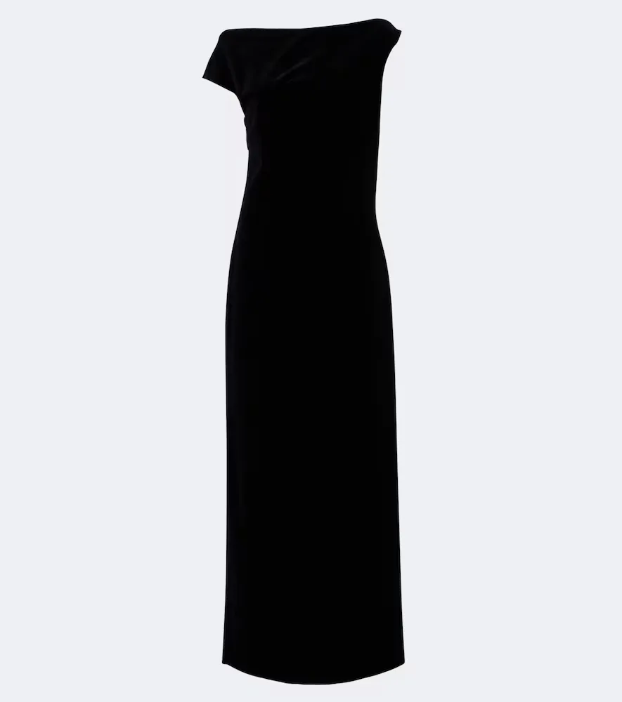 Asymmetric Cotton Velvet Gown by Rohe